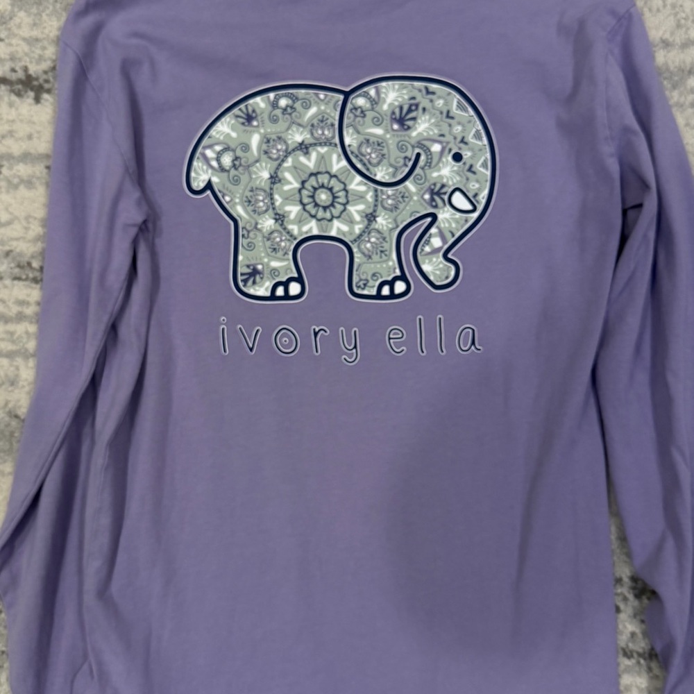Ivory Ella Purple Long Sleeve Tee XS